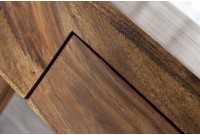 Bureau de 100 cm design en bois massif coloris naturel avec tiroir