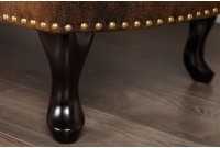 Méridienne design Chesterfield teinté marron antique