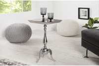 Table d'appoint 55 cm en aluminium argenté