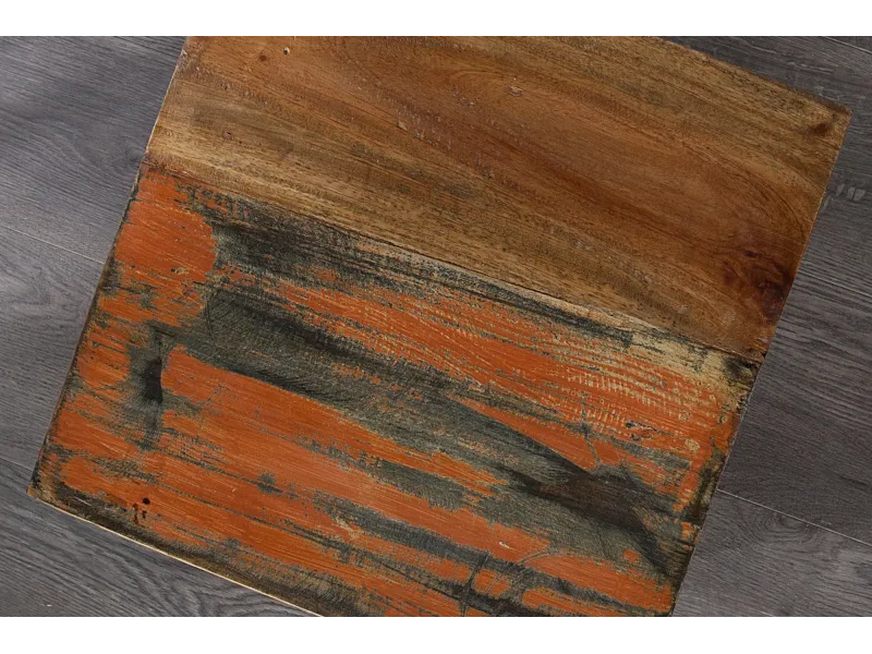 Tabouret design de 45cm en bois massif recyclé