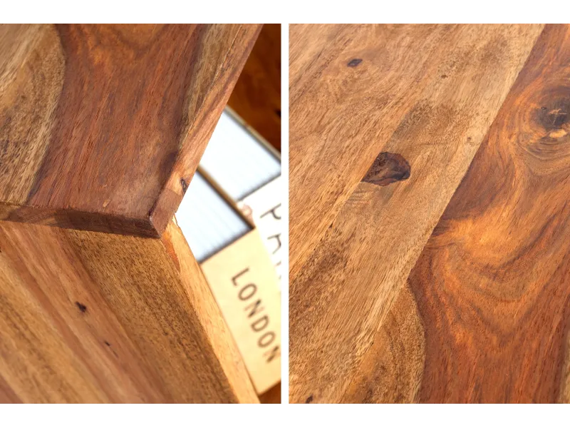 Cube de rangement 45 cm étagère design en bois massif