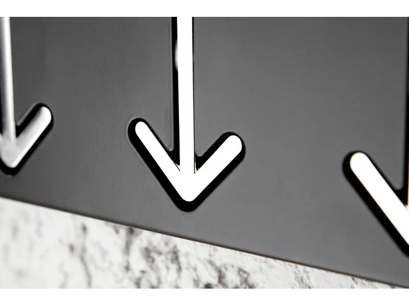 Porte-manteau avec 3 crochets flèches chromé