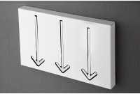 Porte-manteau avec 3 crochets flèches coloris blanc