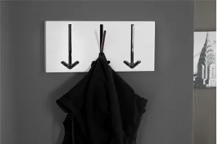 Porte-manteau avec 3 crochets flèches coloris blanc 2