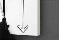 Porte-manteau avec 3 crochets flèches coloris blanc