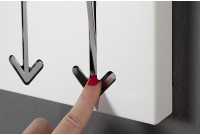 Porte-manteau avec 3 crochets flèches coloris blanc