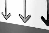 Porte-manteau avec 3 crochets flèches coloris blanc