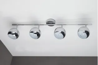 Lampe suspendue design "BUBBLE" en métal chromé 2