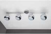 Lampe suspendue design "BUBBLE" en métal chromé