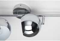 Lampe suspendue design "BUBBLE" en métal chromé