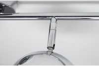 Lampe suspendue design "BUBBLE" en métal chromé