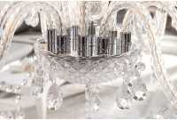 Lustre moderne à 9 bougies coloris transparent