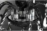 Lustre à suspension 5 branches en acrylique noir