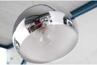 Lampe suspendue à 3 boules en métal chromé