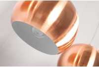 Barre de 3 lampes suspendues 20 cm design en métal cuivré