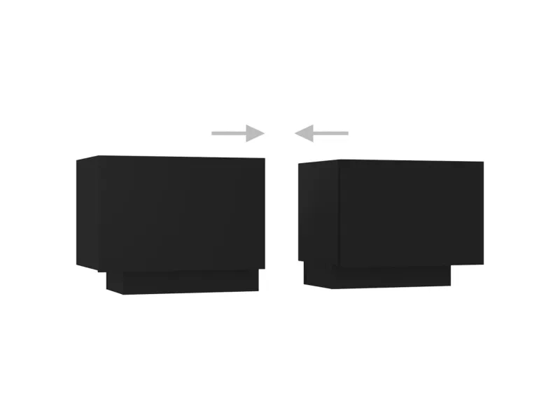 Meuble TV avec lumières LED Noir 260x35x40 cm