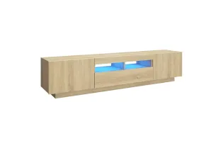 Meuble TV avec lumières LED Chêne sonoma 180x35x40 cm 2