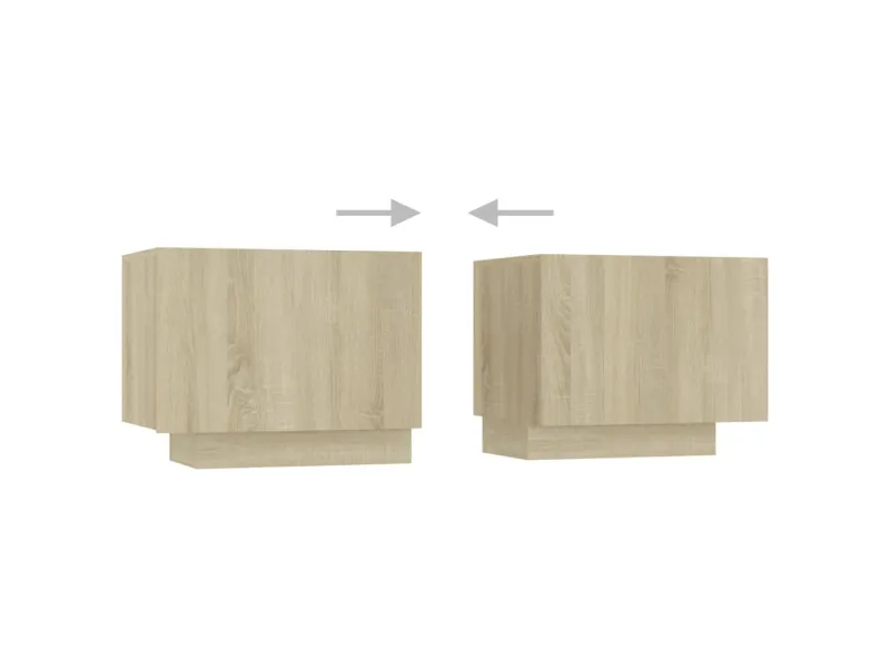 Meuble TV avec lumières LED Chêne sonoma 180x35x40 cm