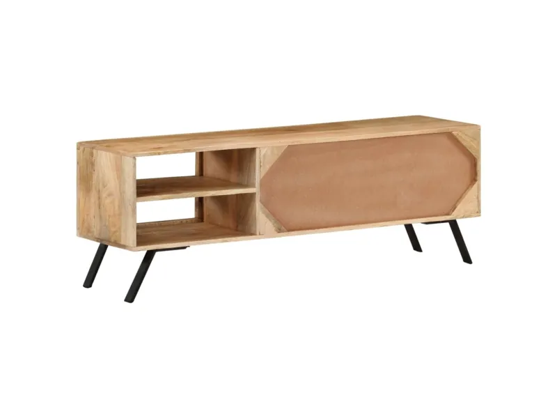 Meuble TV 110x30x40 cm Bois massif de manguier