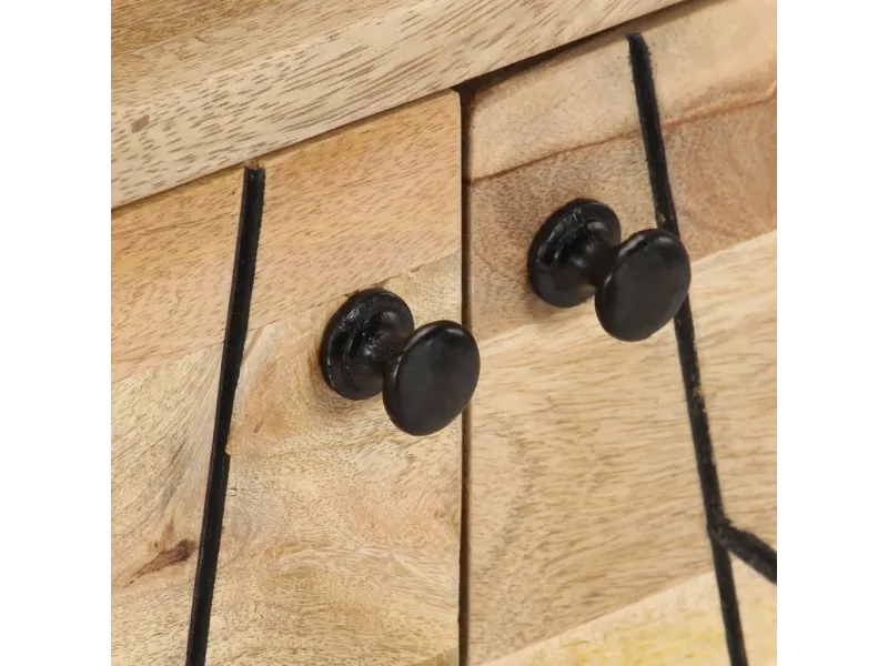 Meuble TV 110x30x40 cm Bois massif de manguier