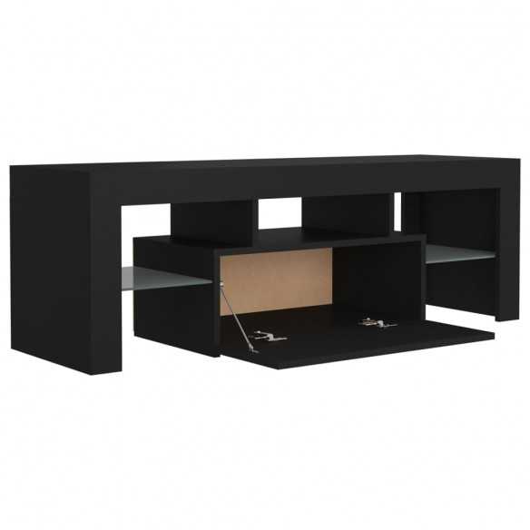 Meuble TV avec lumières LED noir 120x35x40 cm