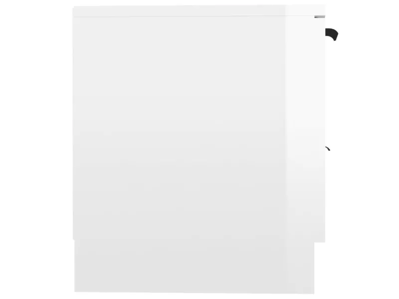 Meuble TV Blanc brillant 140x35x40 cm 