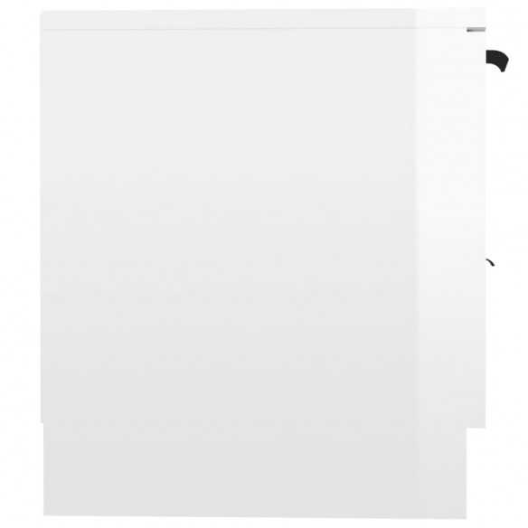 Meuble TV Blanc brillant 140x35x40 cm 