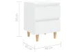 Tables de chevet pieds en pin 2 pcs Blanc brillant 40x35x50 cm