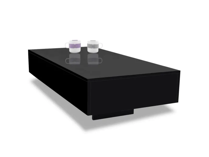 Table basse Haute brillance Noir