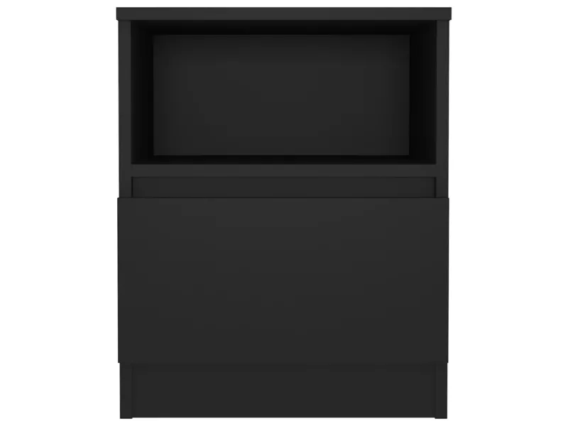 Tables de chevet 2 pcs Noir 40x40x50 cm Aggloméré