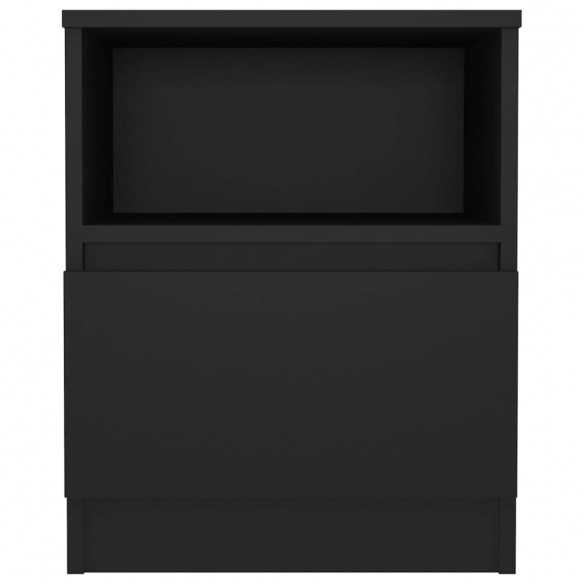 Tables de chevet 2 pcs Noir 40x40x50 cm Aggloméré