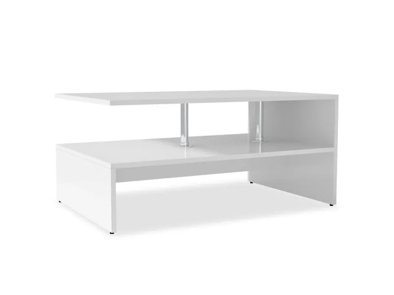 Table basse  90x59x42 cm Blanc