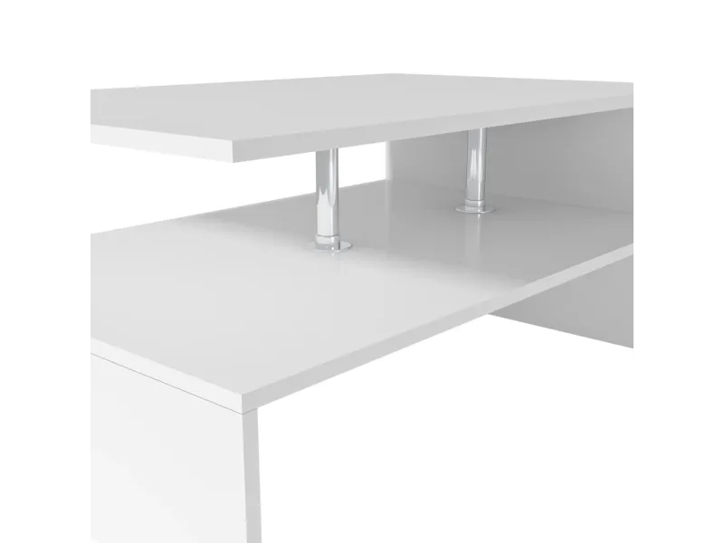 Table basse  90x59x42 cm Blanc