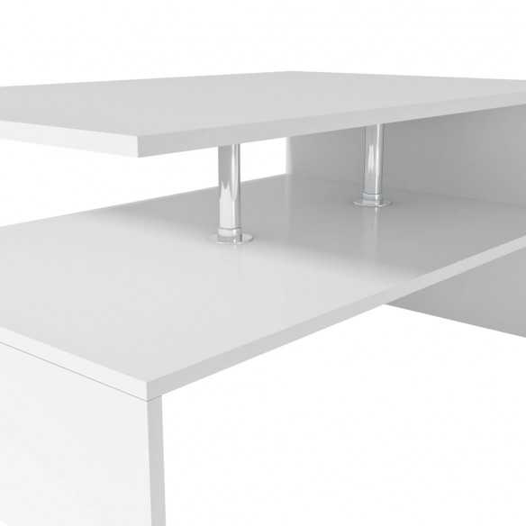 Table basse  90x59x42 cm Blanc