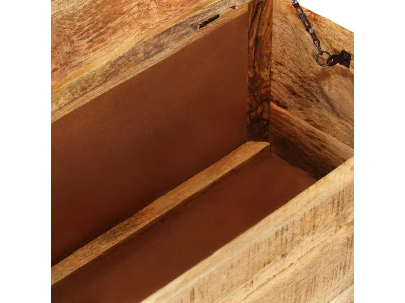 Table basse Bois de manguier brut 70 x 70 x 40 cm