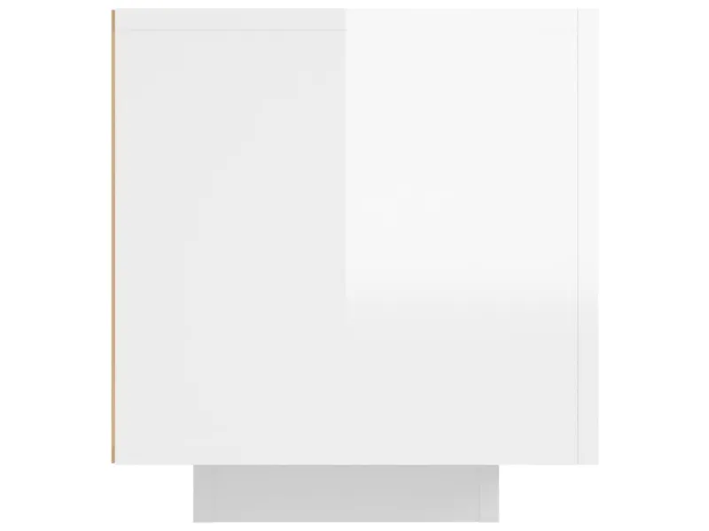 Meuble TV avec lumières LED blanc brillant 160x35x40 cm