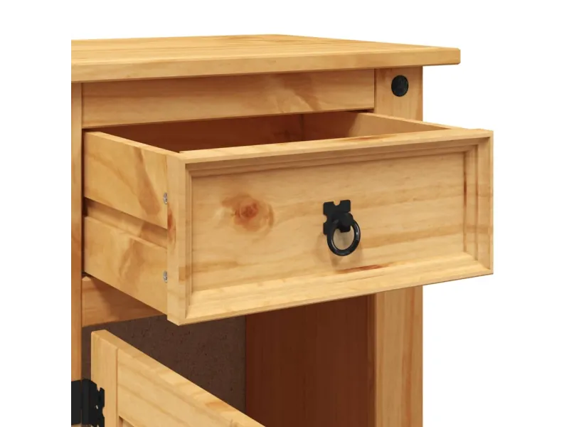 Table de chevet Gamme Corona pin mexicain 53x39x66 cm