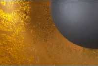 Lampadaire trépied 160 cm en acier inoxydable coloris noir et or