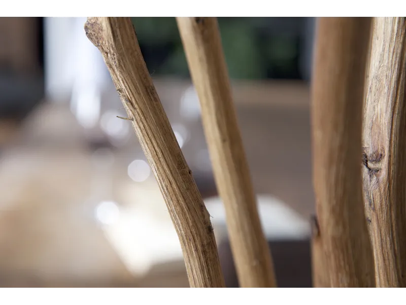 Lampadaire 175 cm en bois flotté coloris marron