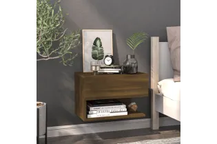 Table de chevet murale Chêne marron