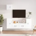 Ensemble de meubles TV 5 pcs Blanc brillant Bois d'ingénierie