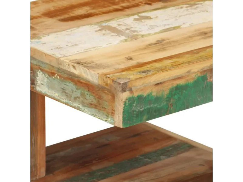 Table basse 45x45x40 cm Bois de récupération massif