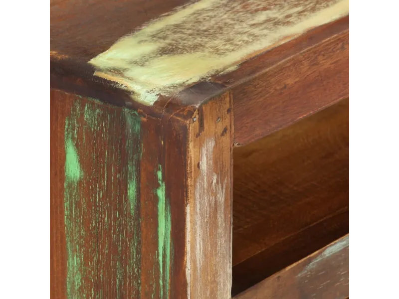 Meuble TV Multicolore 110x30x40 cm Bois massif de récupération