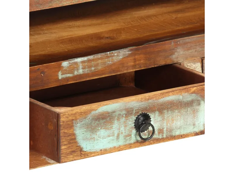 Meuble TV Multicolore 110x30x40 cm Bois massif de récupération