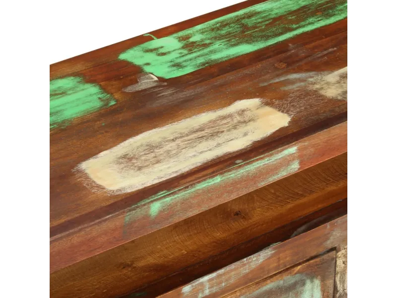 Meuble TV Multicolore 110x30x40 cm Bois massif de récupération