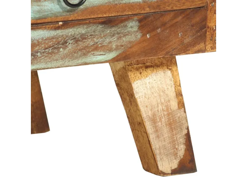 Meuble TV Multicolore 110x30x40 cm Bois massif de récupération