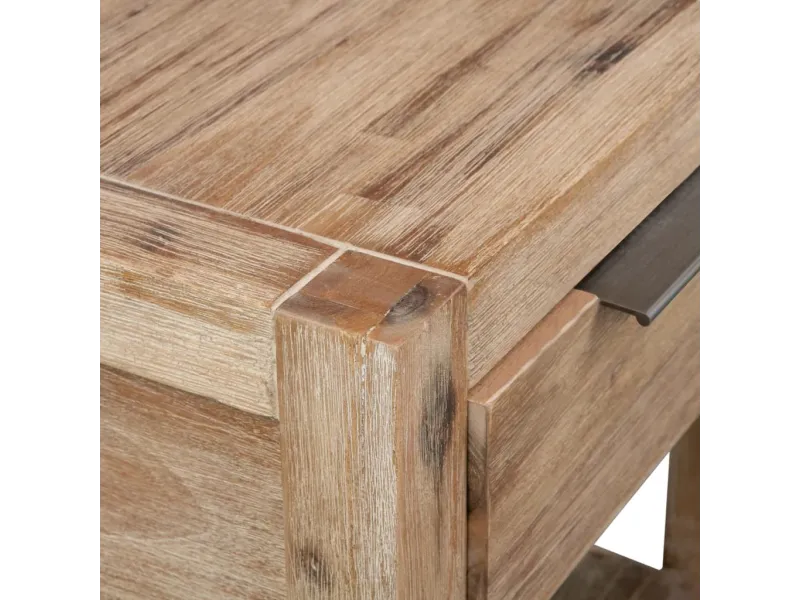 Table de chevet avec tiroir 40x30x48 cm Bois d'acacia solide