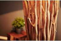 Lampadaire design 175 cm en bois flotté coloris blanc