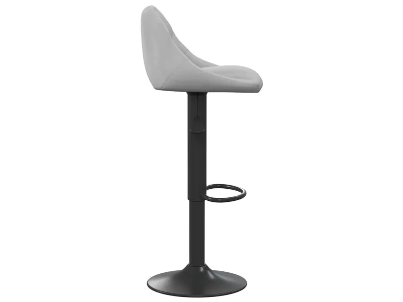 Tabourets de bar lot de 2 gris clair velours