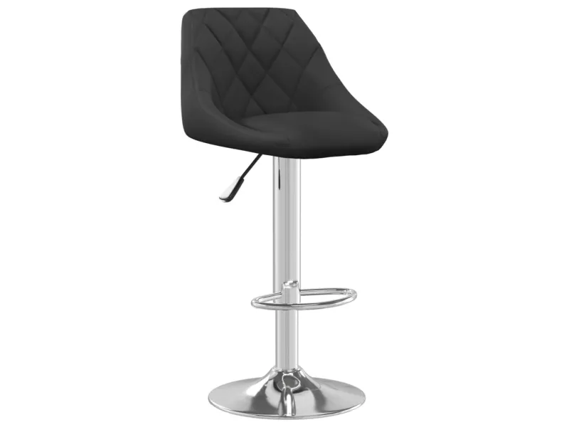 Tabourets de bar lot de 2 noir velours